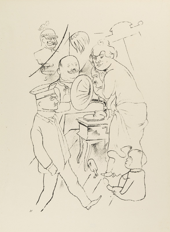 George Grosz - engraver, Malik Verlag Berlin - publisher - From the cycle „Ecce homo“ - 31. Power of Music
