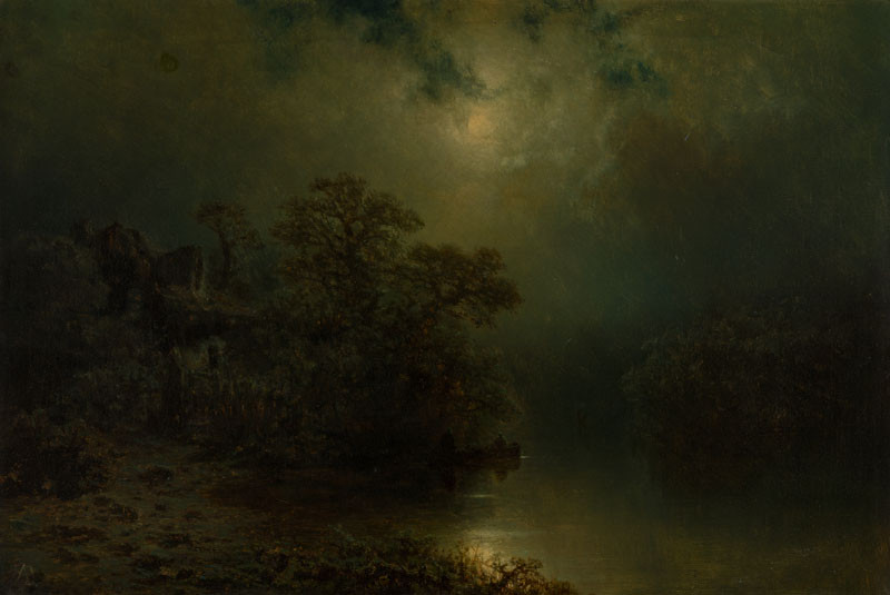 August Bedřich Piepenhagen - Moonlight Night