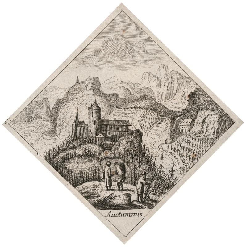 Wenceslaus Hollar - engraver, Herman Saftleven - inventor - Autumn From the cycle The Four Seasons