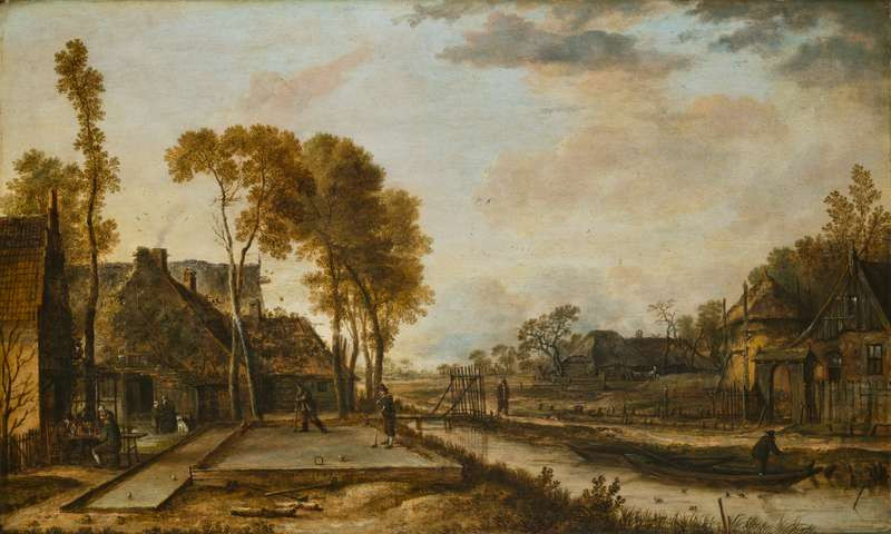 Aert van der Neer - Evening Game of Kolf in a Dutch Village