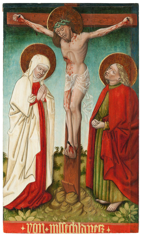 around 1460-1470) Anonymous (North-West Bohemia - Votive Panel of the Lord of Všechlapy - Crucifixion