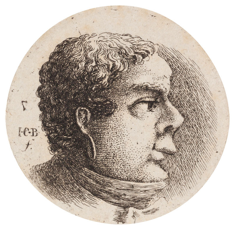 Josef Karel Burde - engraver - Cycle of Caricature Heads (Ein duzend Schönheiten), 7.