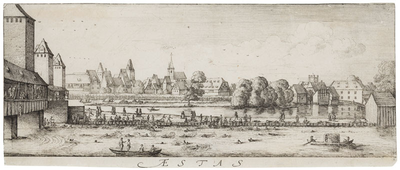 Wenceslaus Hollar - engraver - Summer from the cycle The Four Seasons - The Strasbourg Views