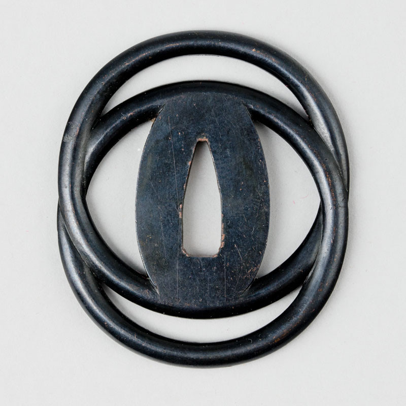 Anonymous artist - Tsuba (sword guard) decorated with intersecting circles