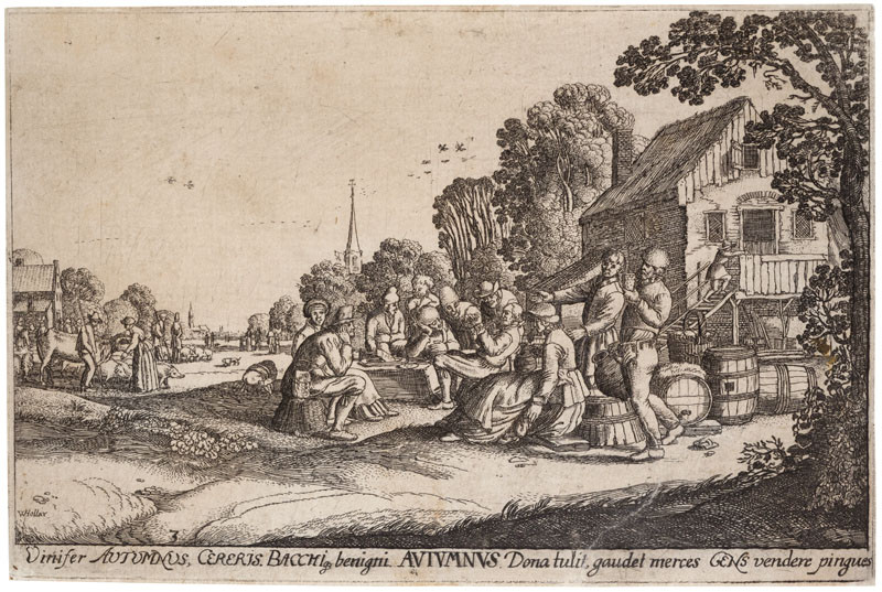 Wenceslaus Hollar - engraver, Jan van de Velde - inventor - Autumn from the cycle The Four Seasons