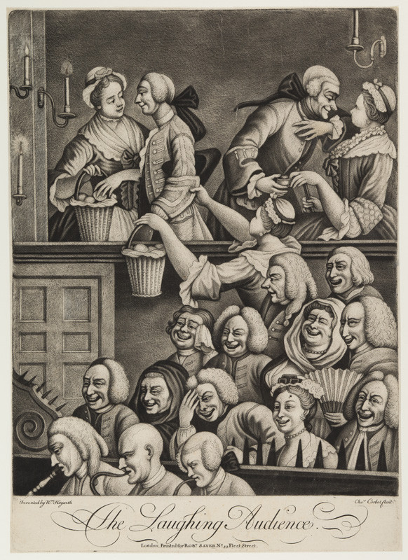 Charles Corbet - engraver, William Hogarth - inventor - The Laughing Audience