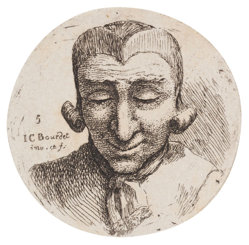 Josef Karel Burde - engraver - Cycle of Caricature Heads (Ein duzend Schönheiten), 5.