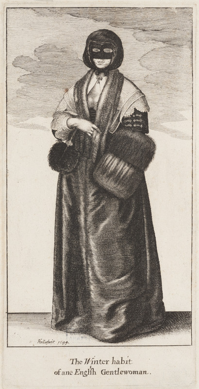 Václav Hollar - rytec - Anglická dáma v zimním oděvu