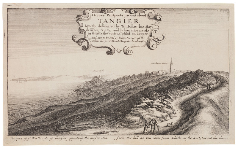 Wenceslaus Hollar - engraver - Tangier from the North - Title page to the series of Various Views of Tangier