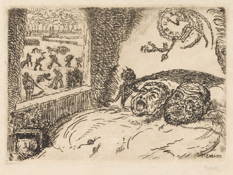 James Ensor - Sloth from the cycle The Deadly Sins