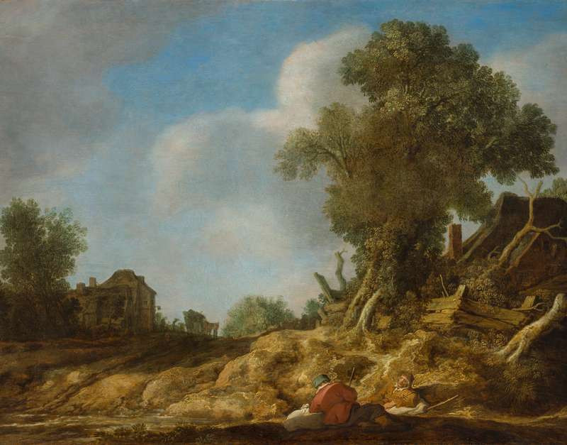 Pieter de Molijn - Country Road with Resting Pilgrims