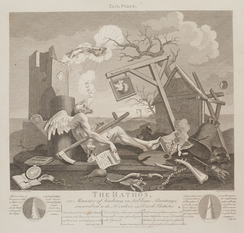 Thomas Cook - rytec, William Hogarth - inventor - Antiklimax (The Bathos), podle původní Hogarthovy grafiky z roku 1764