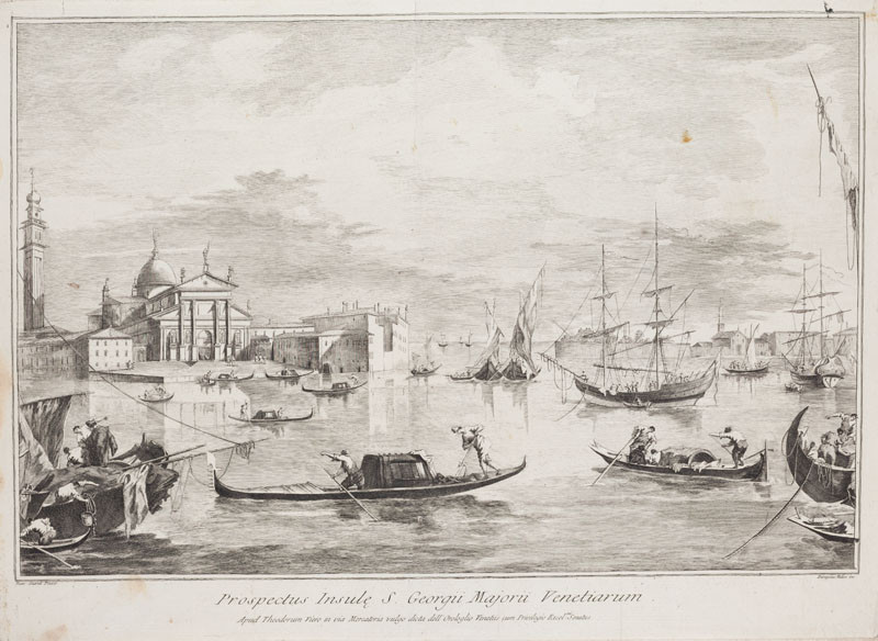 Dionysius Valesio - engraver, Francesco Guardi - inventor - View of the island of St. Giorgio Maggiore