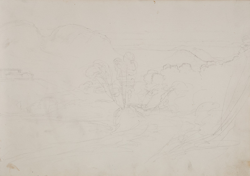 František Tkadlík - Sheet from the Southern Italian Sketchbook - landscape sketch