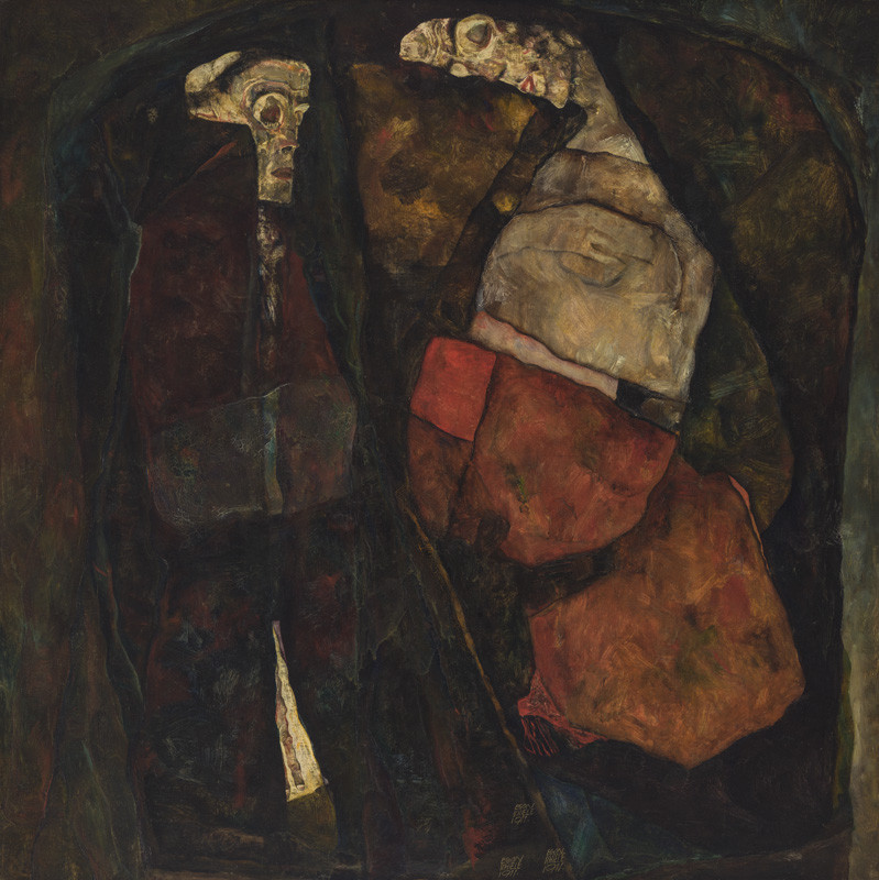 Egon Schiele - Těhotná žena a smrt (Matka a smrt)