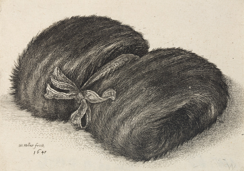 Wenceslaus Hollar - Muff Tied with Ribbon