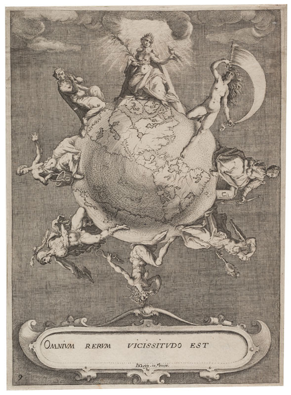 Zacharias Dolendo - engraver, Jacques de Gheyn II. - inventor - Omnium rerum vicissitudo est, title page