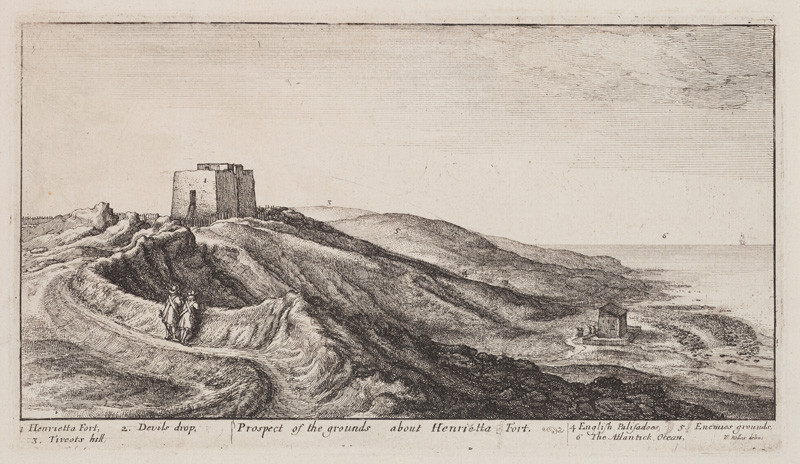 Václav Hollar - rytec - Pevnost Henrietta z cyklu Tangerské pohledy