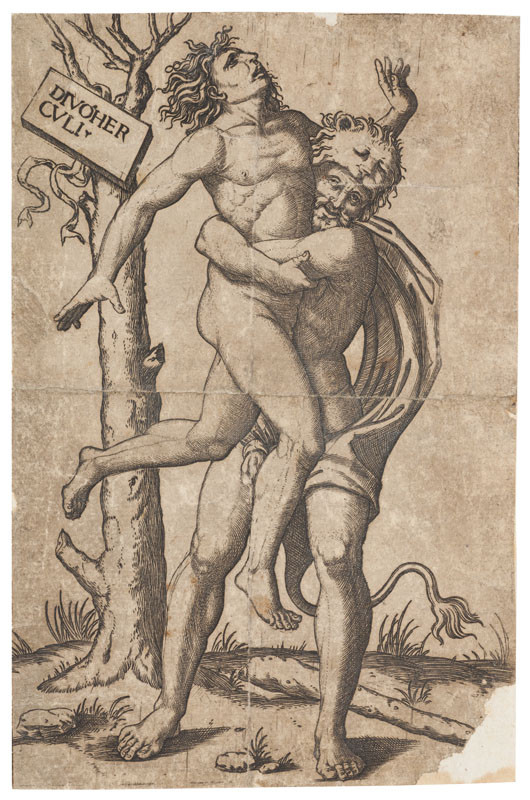 Marcantonio Raimondi - engraver - Hercules Killing Antaeus