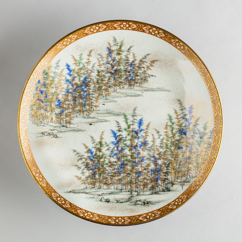 Anonymous artist - Dish decorated with bamboo grove motif