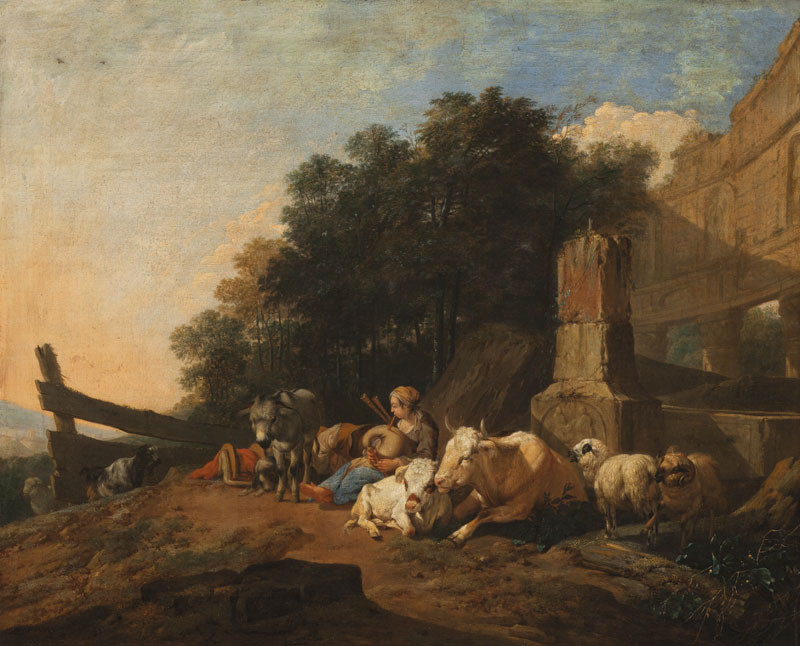 Johann Heinrich Roos - Landscape with a Resting Herd