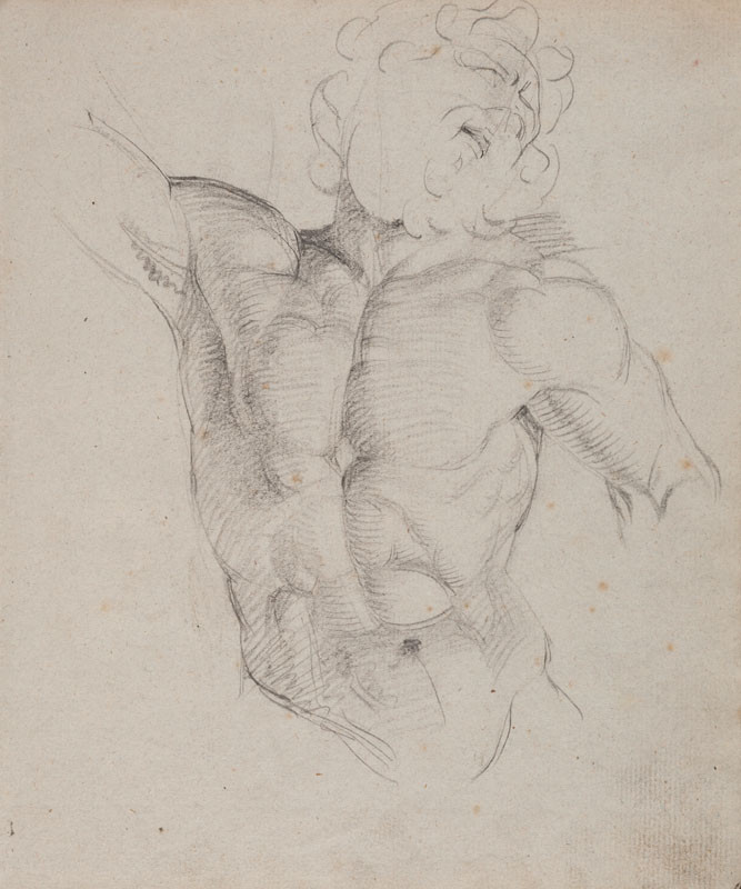 František Tkadlík - Sheet from Sketchbook A - study of the upper half of Laocoön’s body