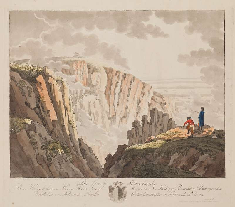 Antonín Karel Balzer - Śmielec (Velký Šišák), From a series of 24 sheets with views of the Giant Mountains and Adršpach Rocks