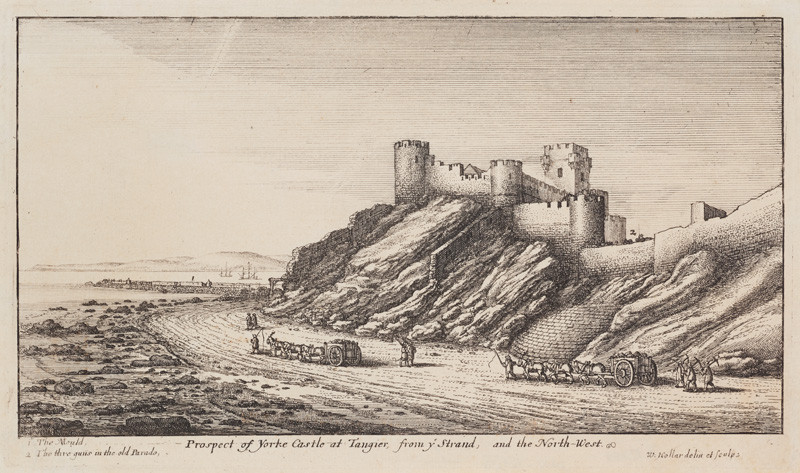 Václav Hollar - rytec - Pohled na York Castle z cyklu Various Views of Tangier