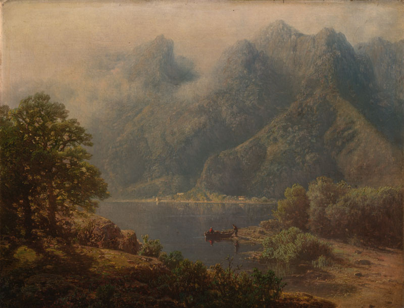 August Bedřich Piepenhagen - Alpské jezero