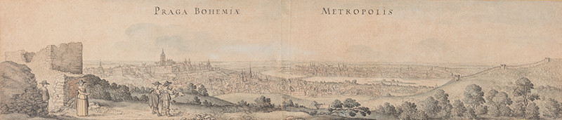 Wenceslaus Hollar - Large View of Prague from the Petřín Hill