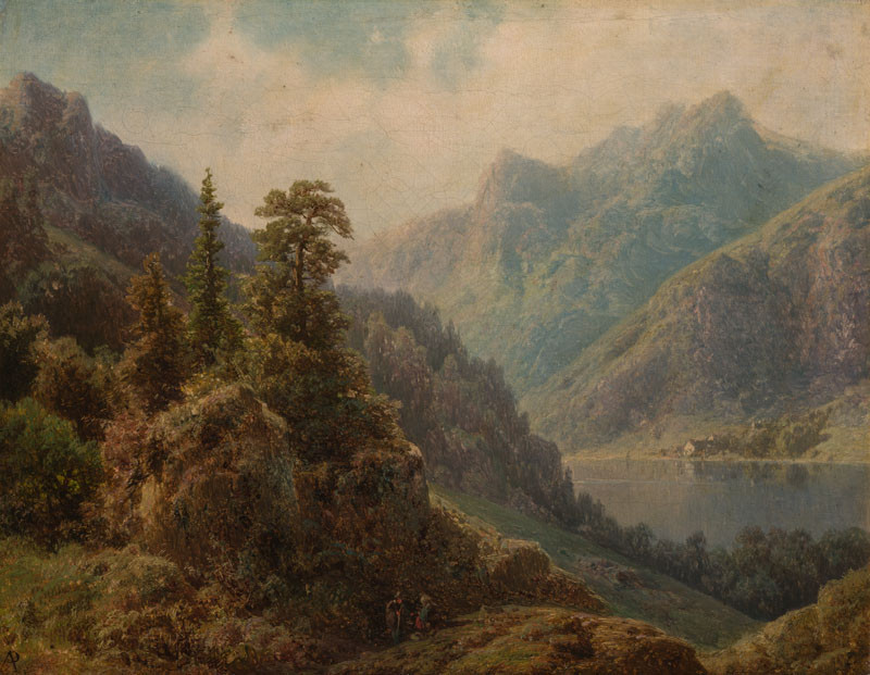 August Piepenhagen - Lake in the Mountains