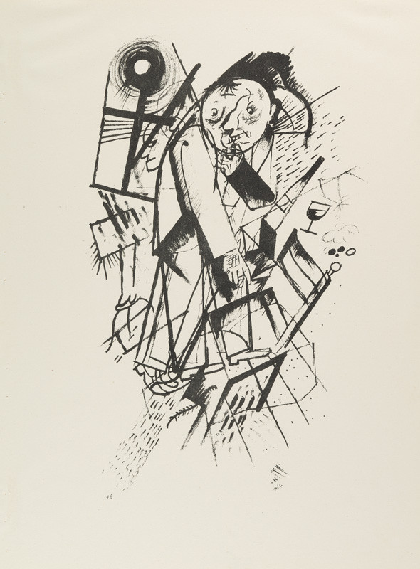 George Grosz - engraver, Malik Verlag Berlin - publisher - From the cycle „Ecce homo“ - 46. Dedicated to F. Jung