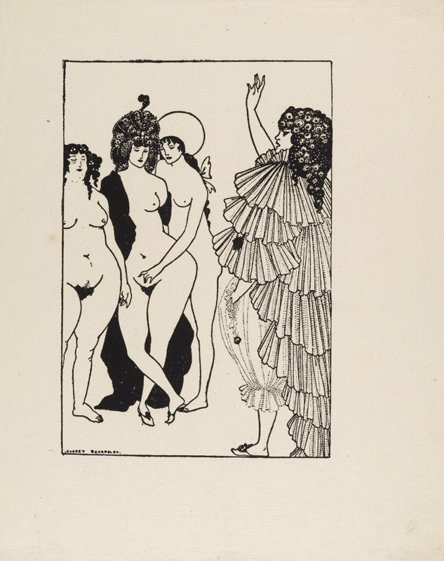 Aubrey Beardsley, L. Bradáč - vydavatel - Lysistrata přesvědčuje athénské ženy (Ilustrace ke komedii Lysistrata od Aristofana)