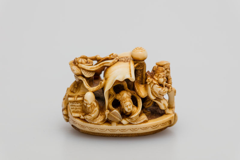 Anonymous artist - Boat with the Seven Gods of Fortune – netsuke