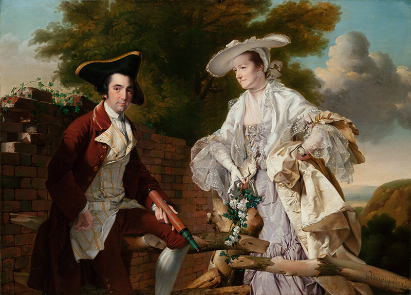 Joseph Wright of Derby - Portrait of Peter Perez Burdett and His First Wife Hannah