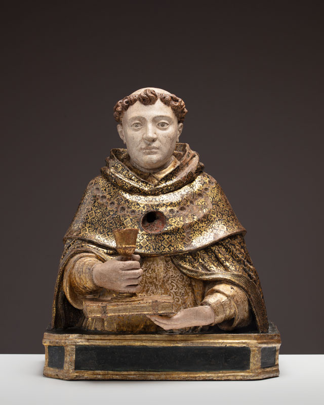 Španělský sochař poloviny 16. století - Relikviářová busta sv. Tomáše Akvinského