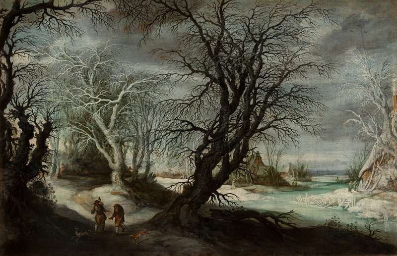 Gysbrechts Leytens - Winter Landscape with the Woodcutters