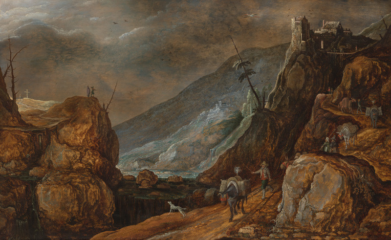 Joos II. de Momper, Sebastian Vrancx - Mountain Landscape with the Temptation of Christ