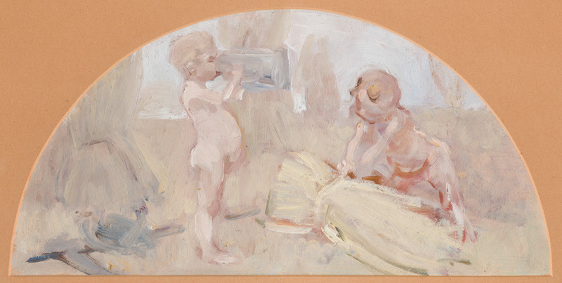 Vojtěch Bartoněk - Noon, study for a painting to decorate the dining room of Bohumil Bondy