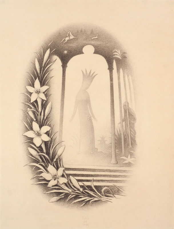 Jan Zrzavý - Illustration Lily from A Posy of National Folk Tales by Karel Jaromír Erben