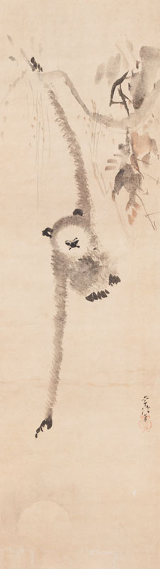 Kanō Tsunenobu - Monkey Reaching for a Reflection of the Moon in the Waves