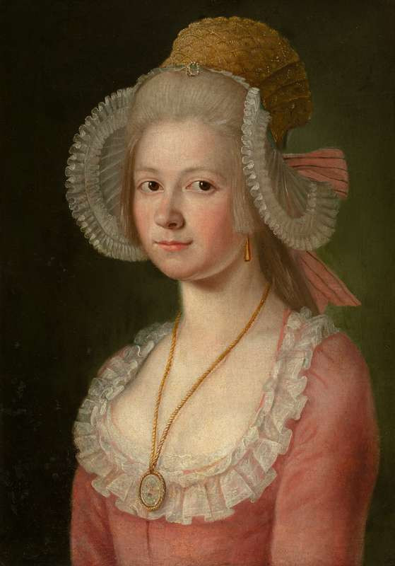 Jan Jakub Quirin Jahn - Portrait of a Lady with a Bonnet