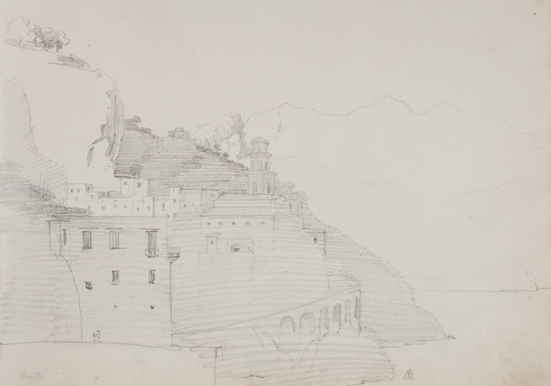 František Tkadlík - Sheet from the Southern Italian Sketchbook - study from Amalfi