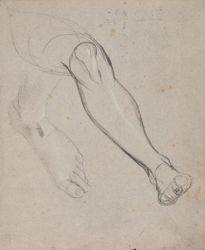František Tkadlík - Sheet from Sketchbook A - two studies of legs