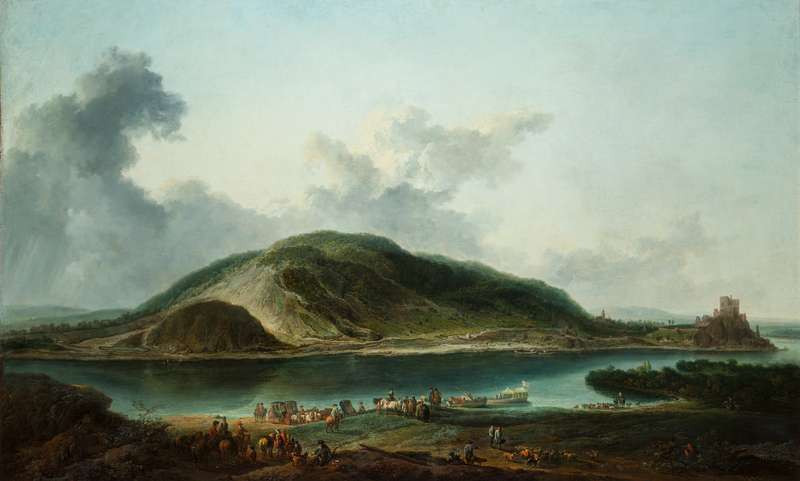 Johann Christian Brand - Krajina s hradem Děvínem při ústí Moravy do Dunaje