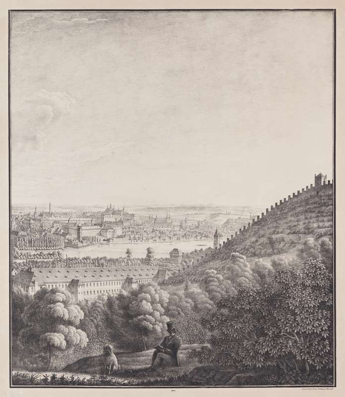 Vincenc Morstadt - View of Prague from the West (4 sections)
