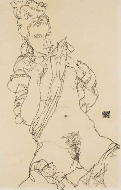 Egon Schiele - Seated Nude