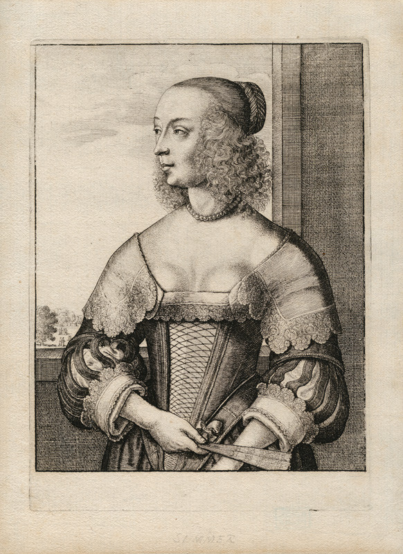 Wenceslaus Hollar - engraver - Summer from the cycle The Four Seasons as Half-Length Female Figures