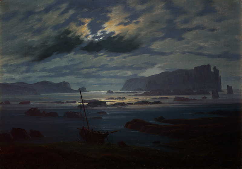Caspar David Friedrich - The Northern Sea in Moonlight
