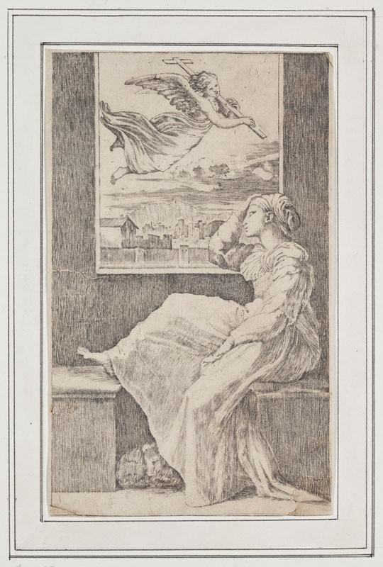 Marcantonio Raimondi - engraver, Raffael - inventor - The Vision of St Helen